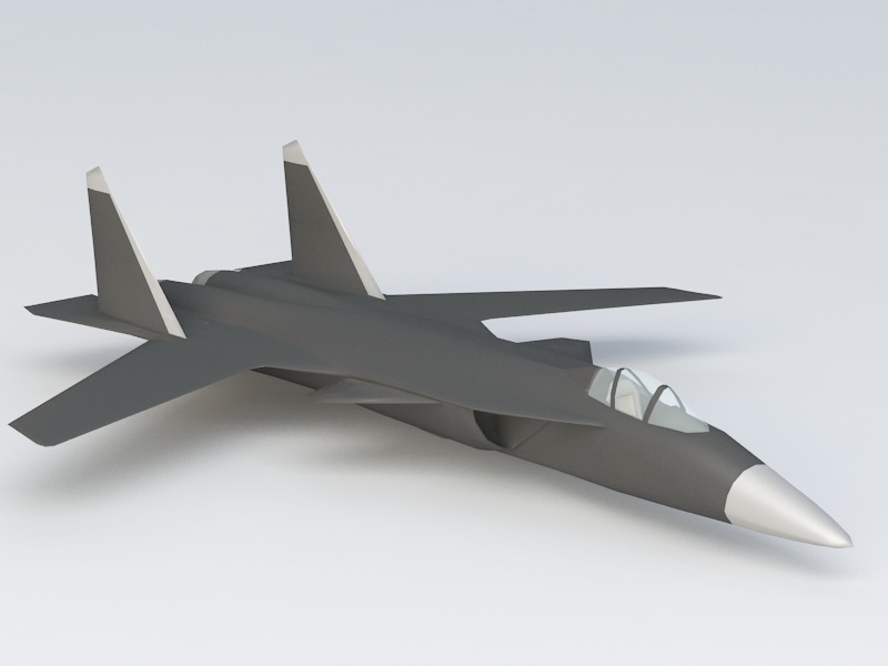 Su-47 Fighter Jet 3d rendering