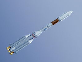 Ariane Launcher 3d model preview