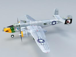 B25 Mitchell Bomber 3d model preview