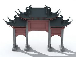 China Gate 3d preview