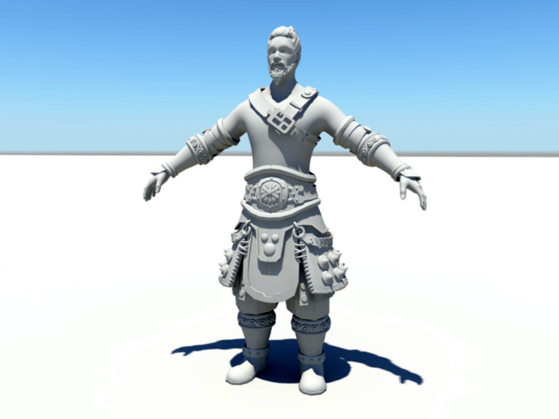 Ancient Chinese Warrior 3d rendering