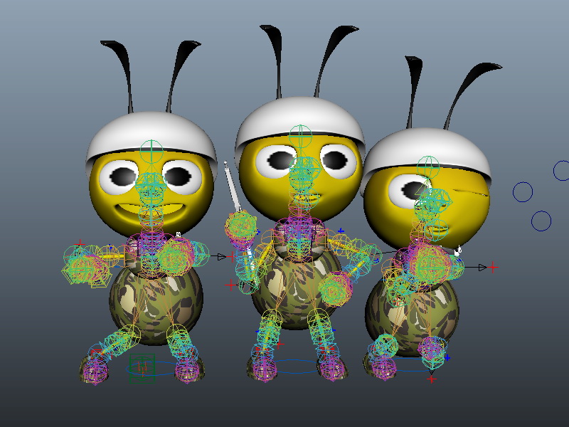 Cartoon Soldier Ant Rig 3d rendering