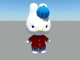 Cartoon Cat Character 3d model preview