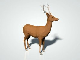 Low Poly Deer 3d preview
