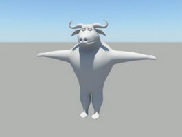 Cattle Cartoon 3d model preview