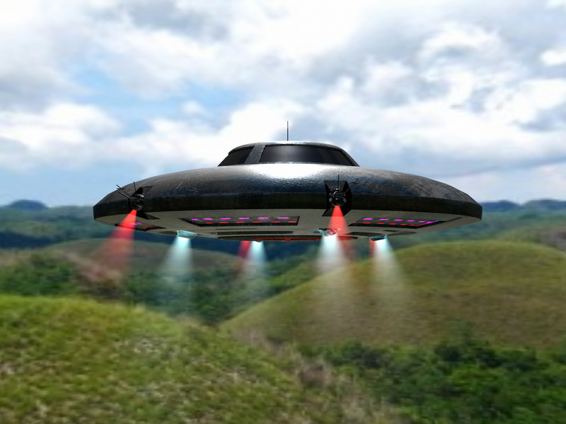 Flying Saucer 3d rendering