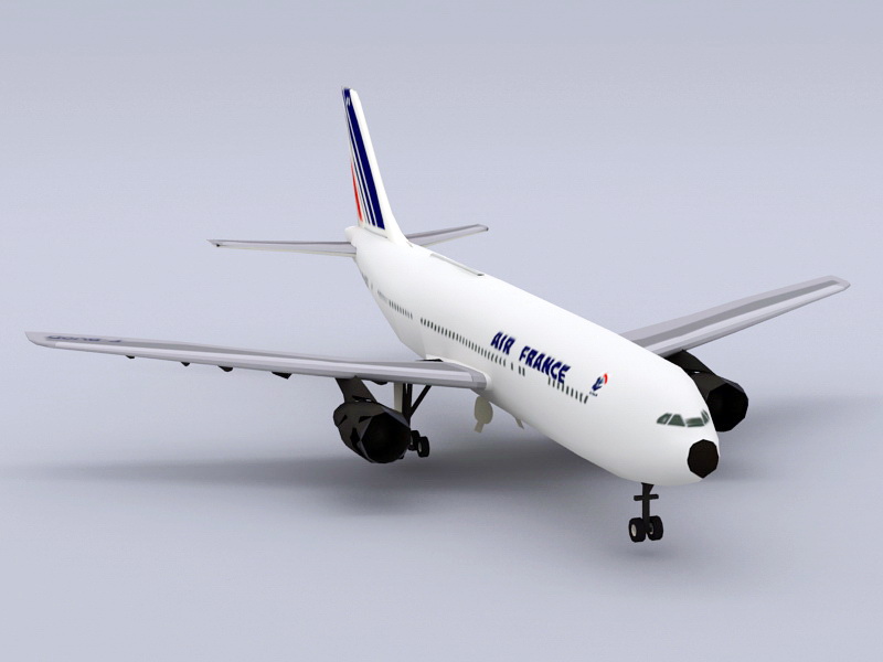 Air France Airbus 3d rendering