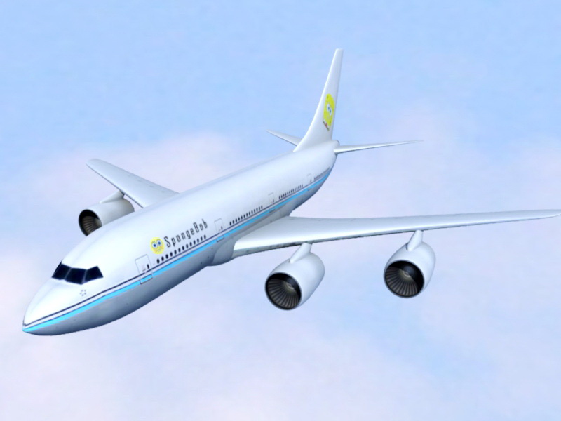 Spongebob Airliner 3d rendering