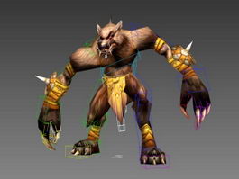 Werewolf Warrior Rig 3d model preview