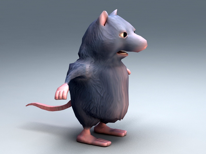 Fat Rat Cartoon Rig 3d model 3ds Max files free download