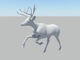 Animated Deer Rig 3d model preview