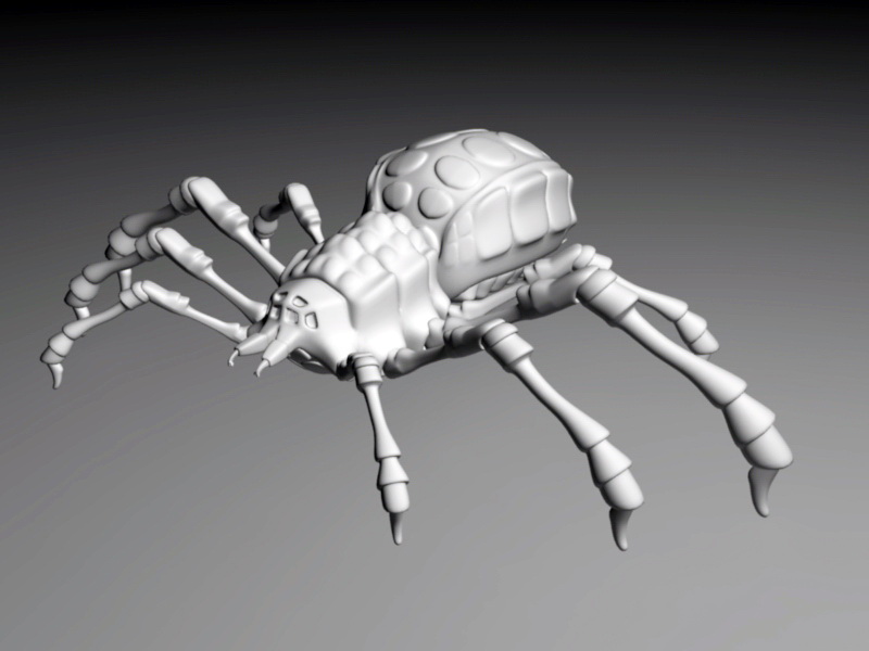 Giant Spider 3d rendering