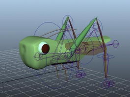 Locust Grasshopper Rig 3d model Maya files free download - CadNav