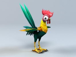 Cartoon Rooster 3d model preview
