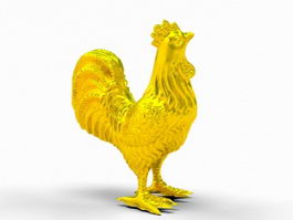 Golden Rooster 3d model preview
