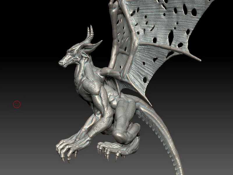 Dragon Sculpture 3d rendering