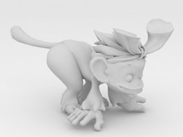 Cartoon Monkey 3d model preview