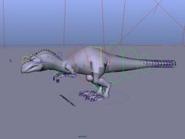 Momma Dinosaur Rig 3d model preview