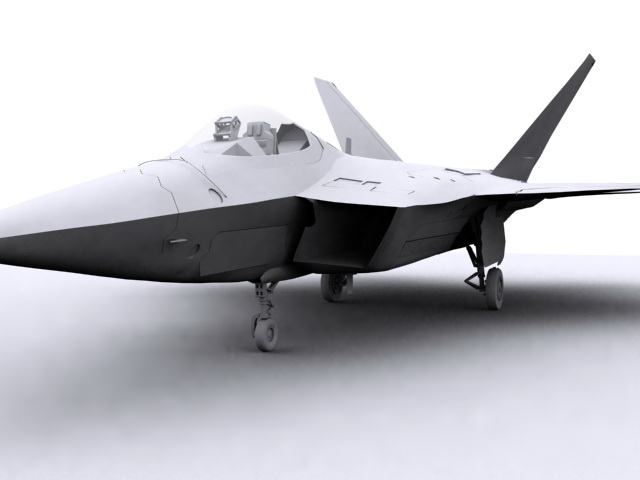 F-22 Raptor 3d rendering