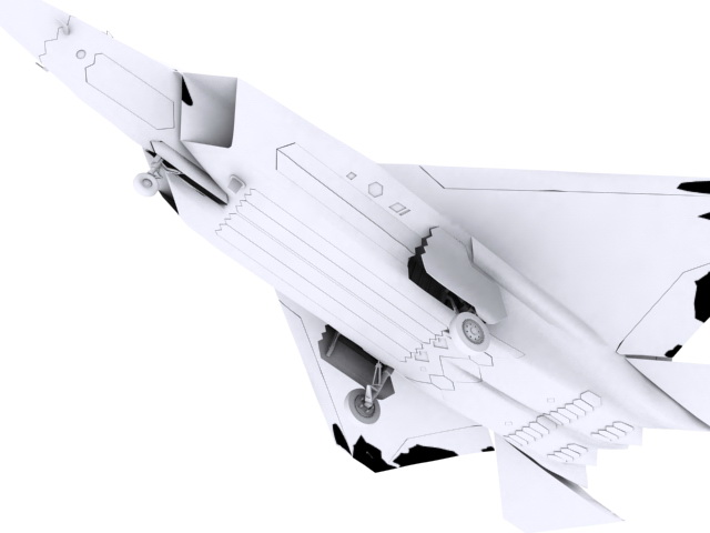 F-22 Raptor 3d rendering