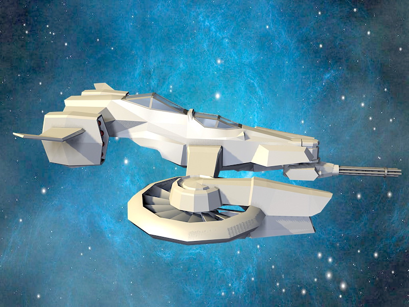 Sci-Fi Gunship 3d rendering