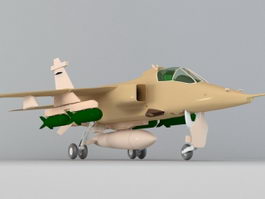 RAF Jaguar Attack Aircraft 3d model preview