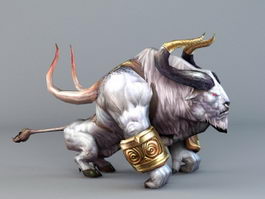 Demon Bull Monster 3d model preview