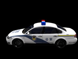Chinese Police Car 3d preview