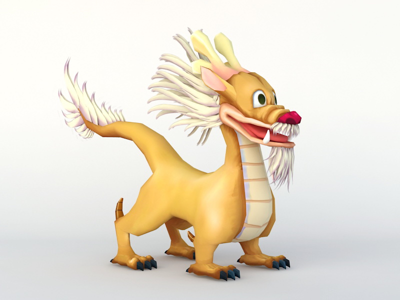 Chinese Dragon 3D model - Download Animals on
