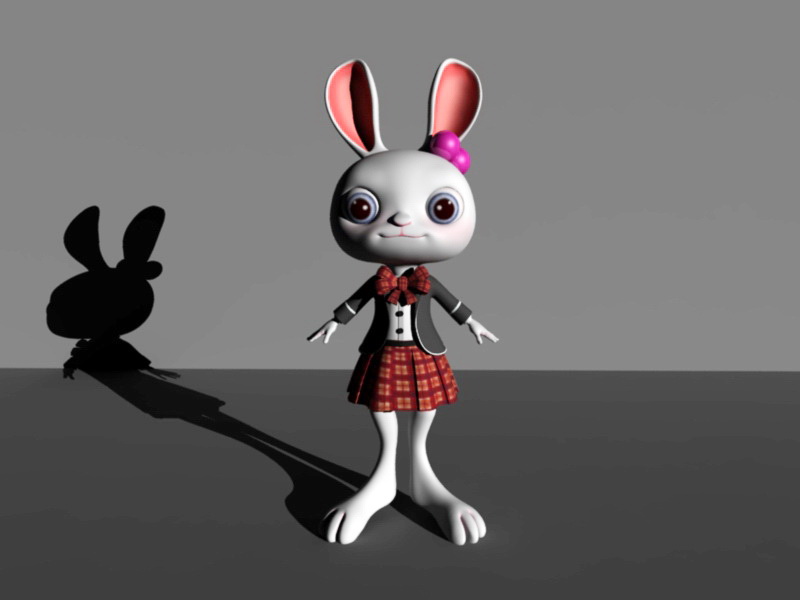 Bunny Girl Cartoon Animal 3d model - CadNav