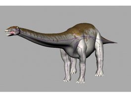 Apatosaurus Dinosaur Rig 3d model preview