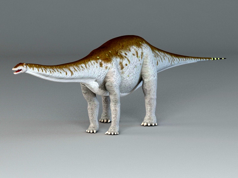 Apatosaurus Dinosaur Rig 3d rendering. 