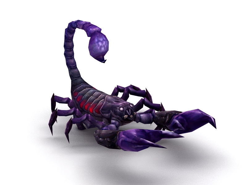 Purple Scorpion Rig 3d Model 3ds Max Files Free Download Modeling
