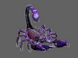 Purple Scorpion Rig 3d model preview