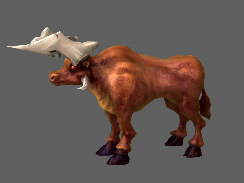 Demon Bull 3d rendering