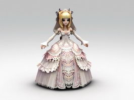 Anime Bride 3d model preview