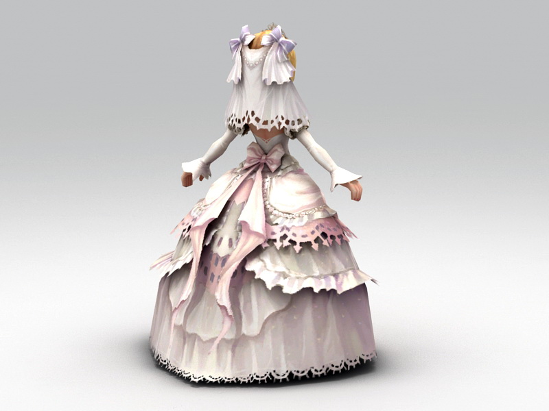 Anime Bride 3d rendering
