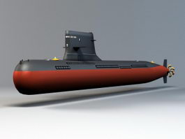 Navy Submarine 3d model 3ds Max files free download - CadNav