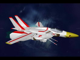 Sci-Fi Spaceship Fighter Rig 3d model preview