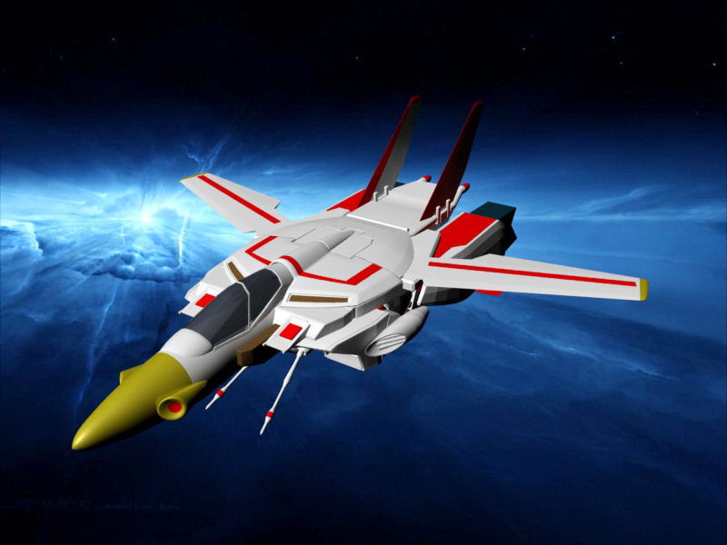 Sci-Fi Spaceship Fighter Rig 3d rendering