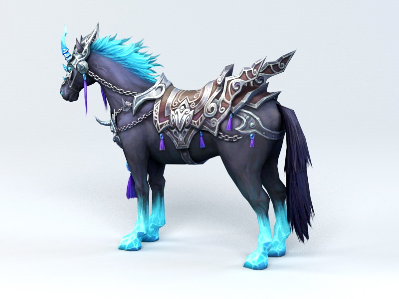 Fantasy War Horse 3d rendering