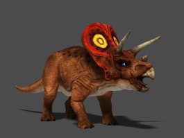 Triceratops Dinosaur Rig 3d model preview