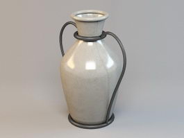 Art Deco Ceramic Vase 3d model preview