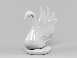Art Deco Ceramic Swan 3d preview