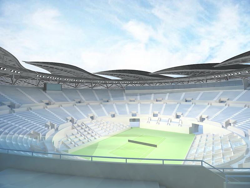 animated stadium 3d rendering