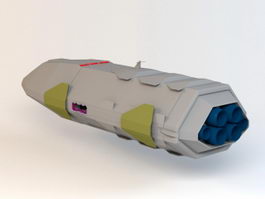 Sci-Fi Space Transporter 3d model preview
