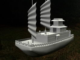 Ancient Chinese Treasure Ship 3d preview