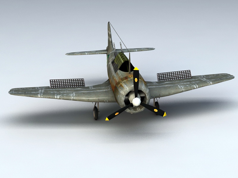 WW2 Fighter Plane 3d rendering
