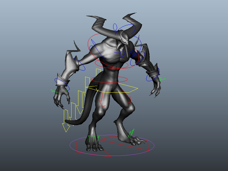Demon Lord Rig 3d rendering