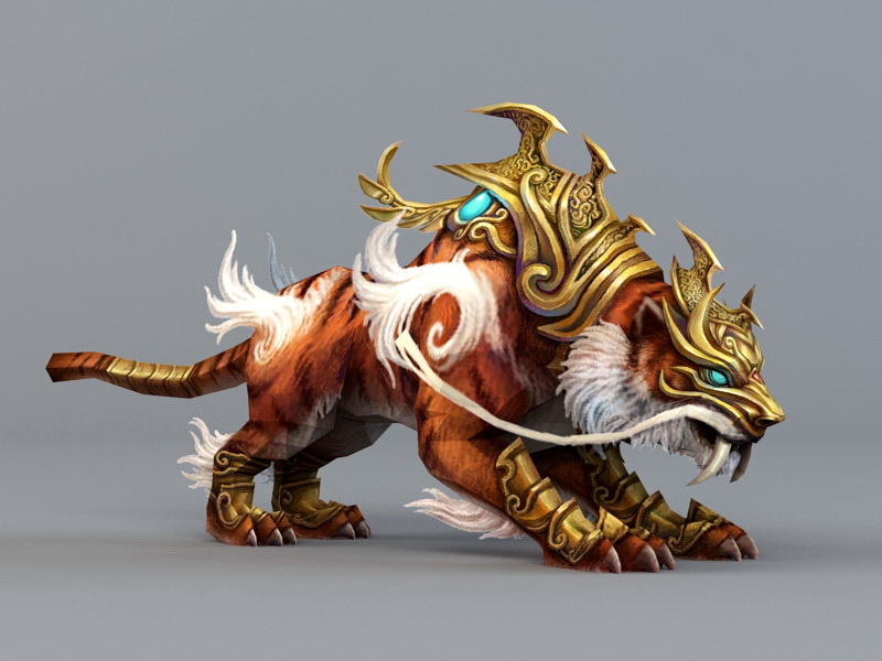 Fantasy Tiger 3d rendering